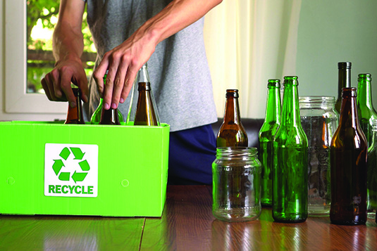 Glass,Jars,And,Bottles,Recycling,Bin.,Sort,Recycling,At,Home: