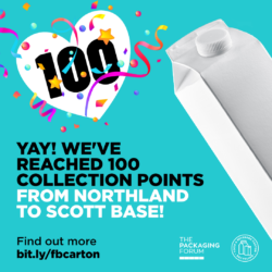Food and Beverage Carton Recycling Scheme hits milestone of 100 collection points